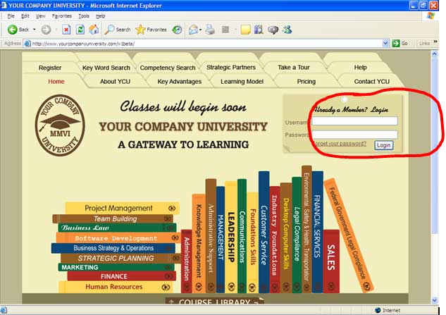 e- learning login